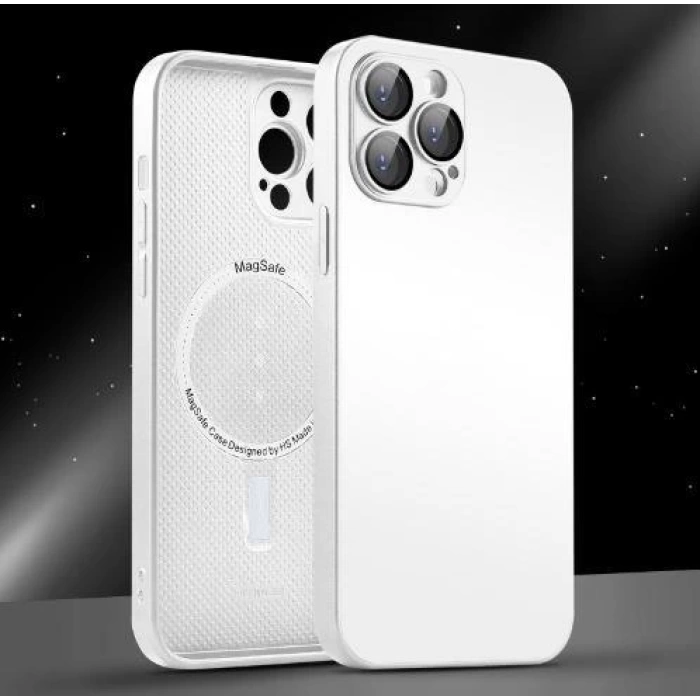 İphone 12 Pro Max Uyumlu Magsafe Ag Glass Buzlu Cep Telefopnu Kılıfı