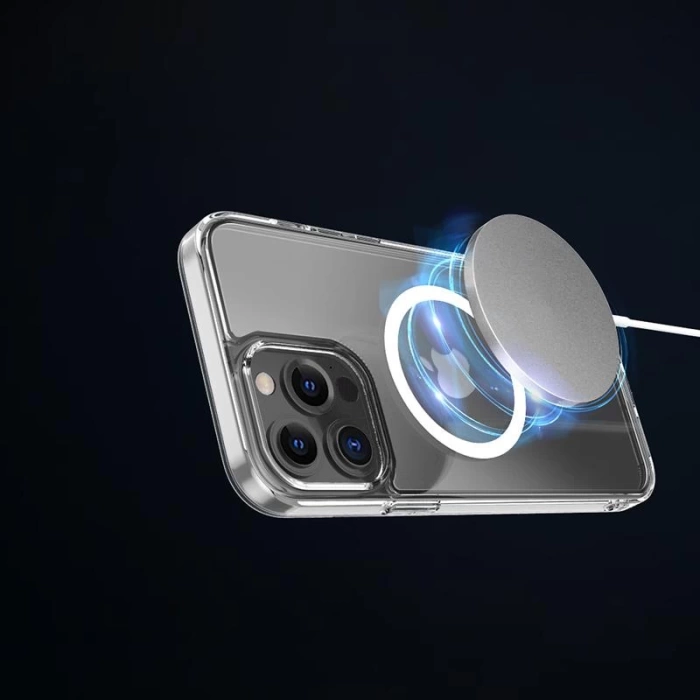 iPhone 13 Pro Max Magsafe Kablosuz Şarj Destekli Manyetik Şeffaf Koruyucu Kılıf