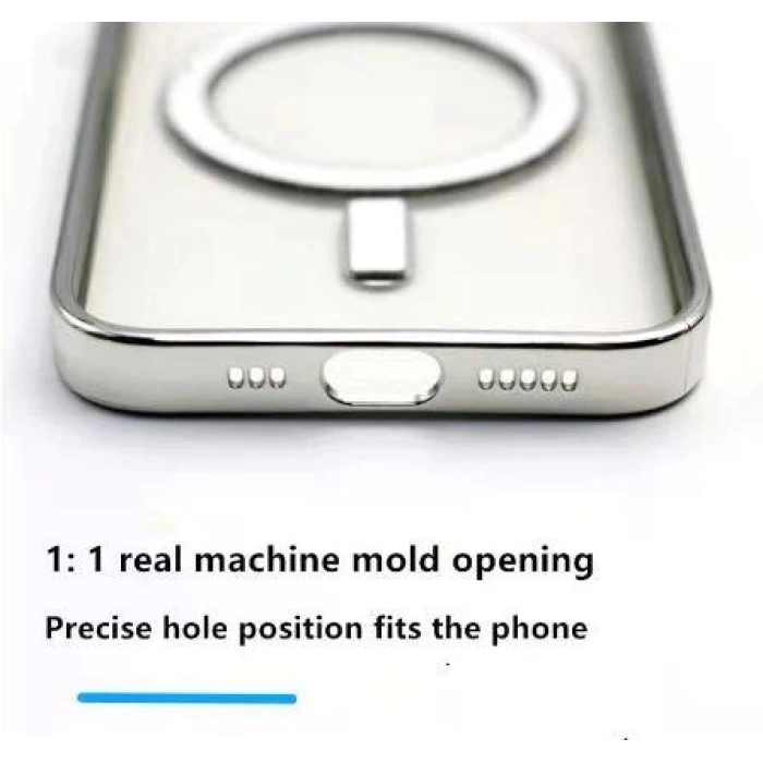 İphone 13 Pro Max Magsafe Uyumlu Parlak Lazer Telefon Kılıfı