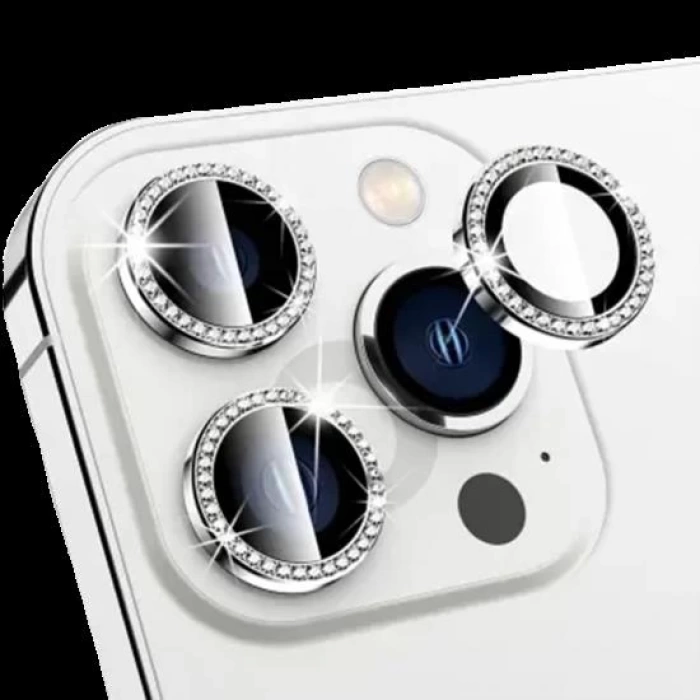 İphone 14-15 Pro -14-15 Pro Max Uyumlu Taşlı Lens Koruma