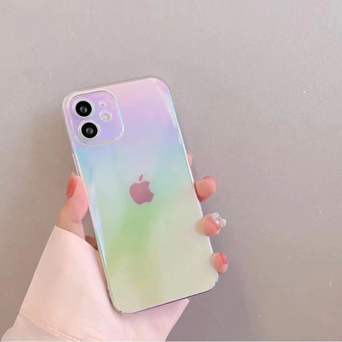 İphone 14 Plus Gökkuşağı Rainbow Kapak