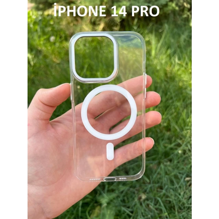 İphone 14 Pro Hybrid Magsafe Animasyonlu Sararmaz Kılıf