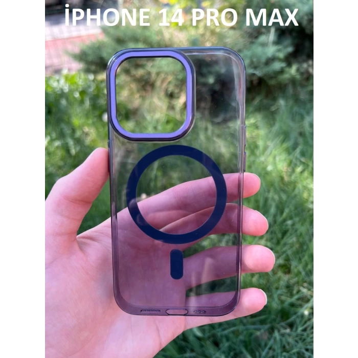 İphone 14 Pro Max Hybrid Magsafe Animasyonlu Sararmaz Kılıf