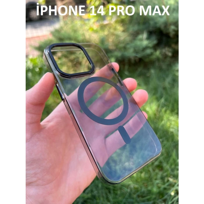 İphone 14 Pro Max Hybrid Magsafe Animasyonlu Sararmaz Kılıf