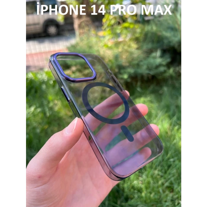 İphone 14 Pro Max Hybrid Magsafe Animasyonlu Sararmaz Kılıf