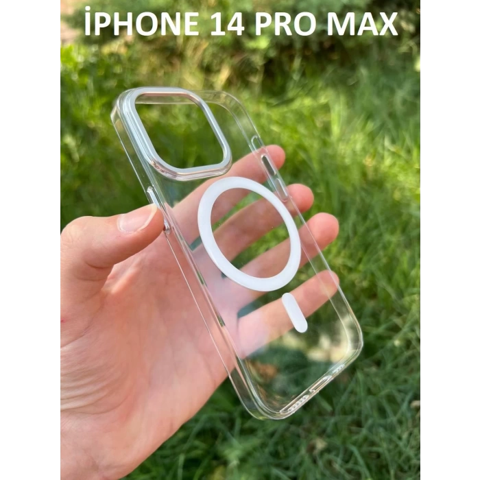 İphone 14 Pro Max Hybrid Magsafe Animasyonlu Sararmaz Kılıf