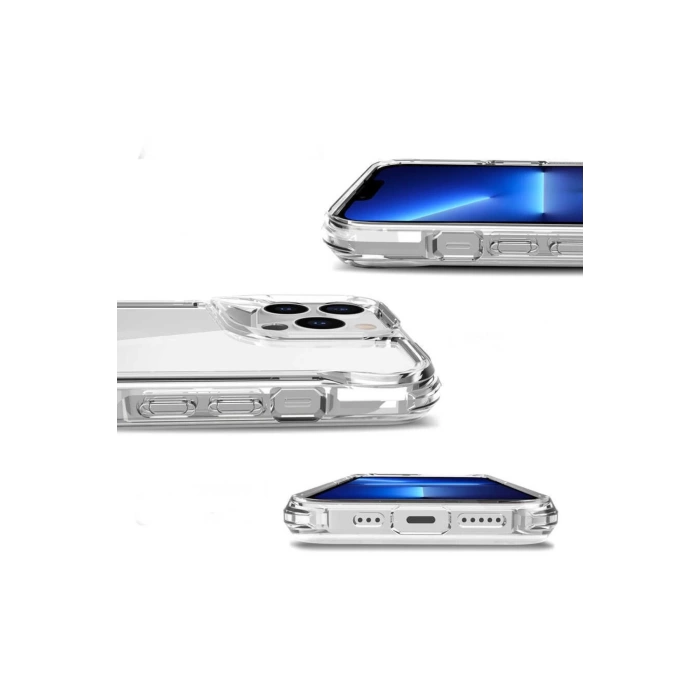İphone 14 Pro T-Max Şeffaf Silikon Telefon Kılıfı