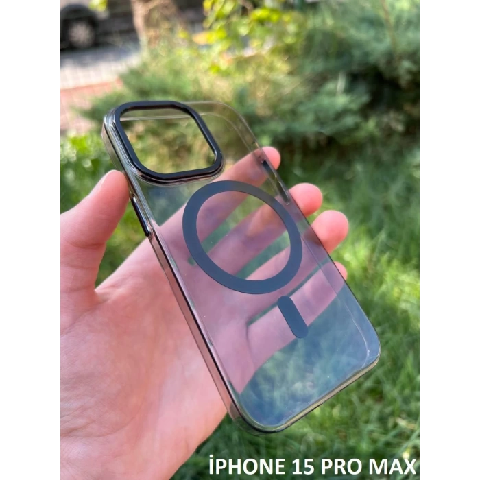 İphone 15 Pro Max Hybrid Magsafe Animasyonlu Sararmaz Kılıf