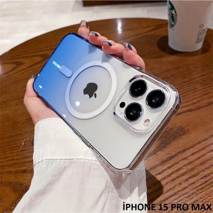 İphone 15 Pro Max Pixel Sert Magsafe Uyumlu Telefon Kılıfı