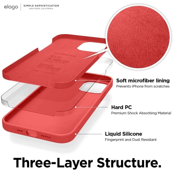 İphone Silikon Case Mikrofiber İç Arka Koruma Telefon Kılıfı