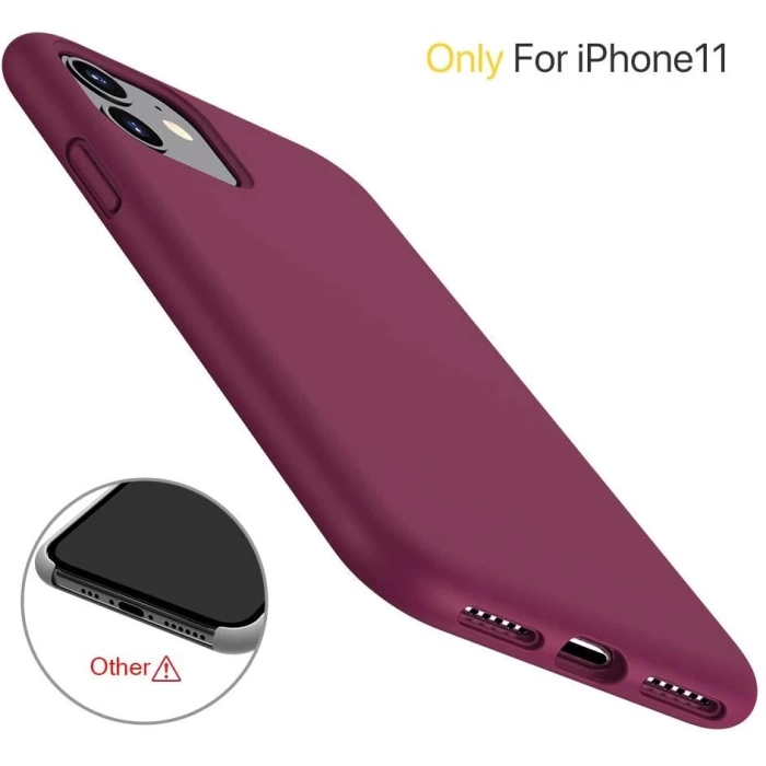 İphone Silikon Case Mikrofiber İç Arka Koruma Telefon Kılıfı