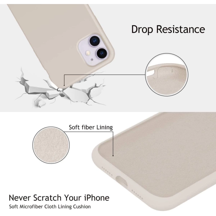 İphone Silikon Case Mikrofiber İç Arka Koruma Telefon Kılıfı