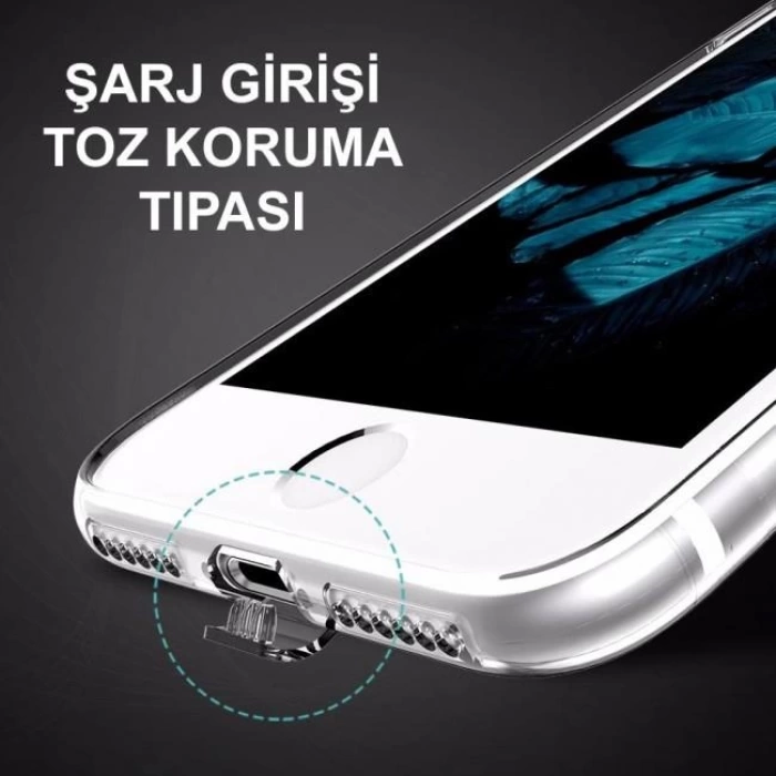 İphone X Şeffaf Tıpalı Kamera Korumalı Silikon Kılıf