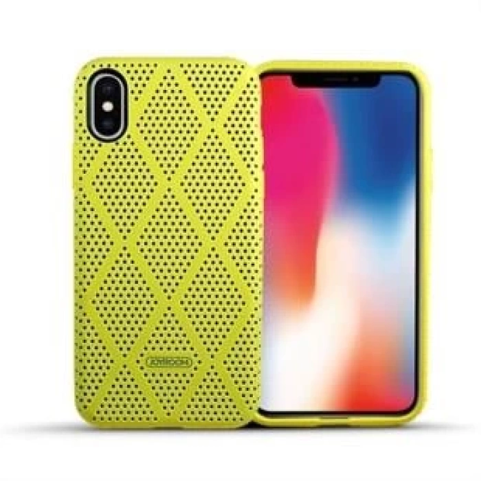 iPhone X/XS Joyroom Huki Series Sarı Delikli Silikon Kılıf