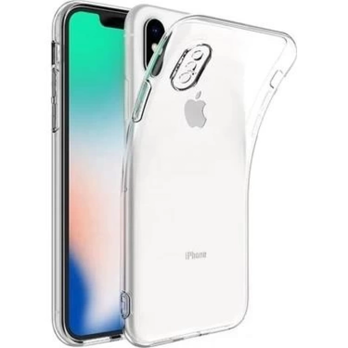 iPhone XS Max Şeffaf Tıpalı Kamera Korumalı Silikon Kılıf