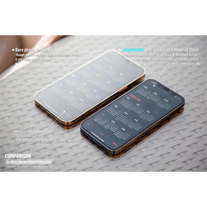 Joyroom İphone 16 Pro Anti-Reflection Gerçek Gorilla Glass Cam Ekran Koruyucu