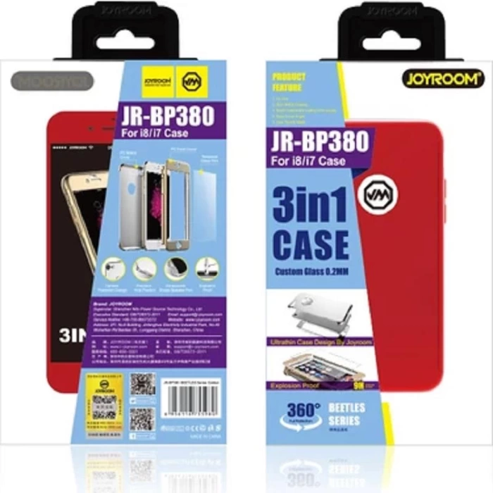 JOYROOM İPHONE 7-8 PLUS 3İN1360 CASE SİYAH