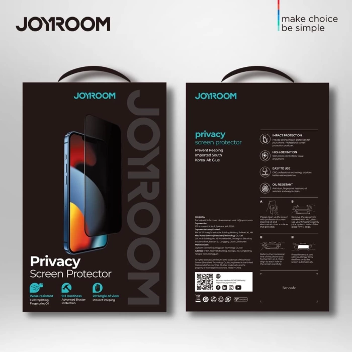 Joyroom JR-PF017 iPhone 11 6.1 2.5D Privacy Hayalet Ekran Koruyucu