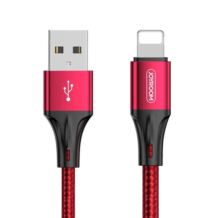 Joyroom S-0230N1 0.2m 3A USB -Lightning Data Sync Şarj Kablosu Kırmızı