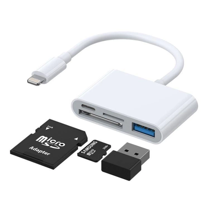 Joyroom S-H142 Lightning - USB OTG Kart Okuyucu 4 in 1