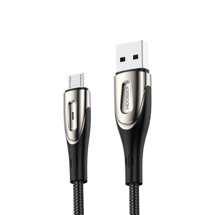 Joyroom S-M411 Sharp Serisi Mikro USB Şarj ve Data Kablosu 1.2 M Siyah