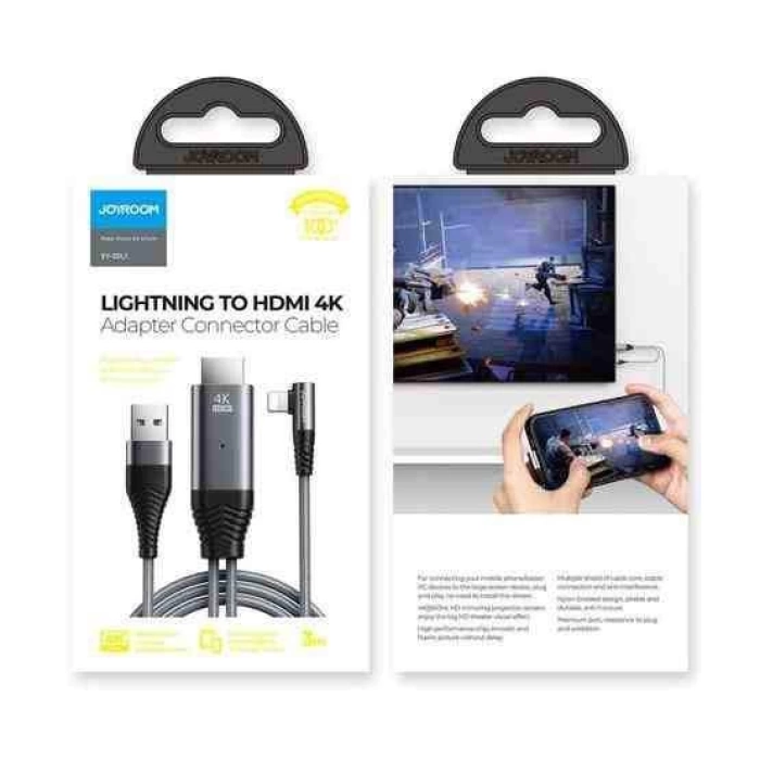 Joyroom SY-35L1 Lightning to HDMI 4K Görüntü Kablosu 3m