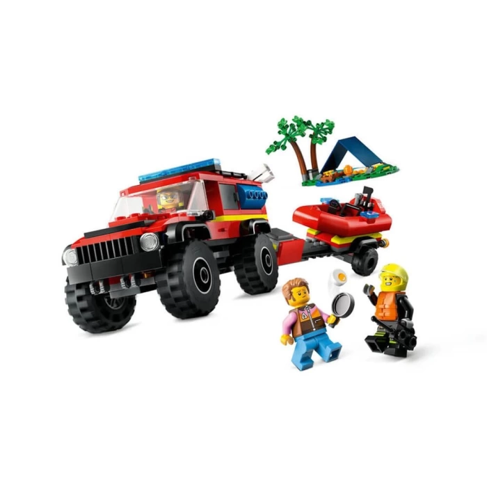 LEGO City 4x4 Kurtarma Botlu İtfaiye Kamyonu 60412