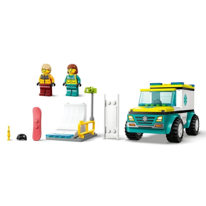 LEGO City Acil Ambulansı ve Snowboardcu 60403