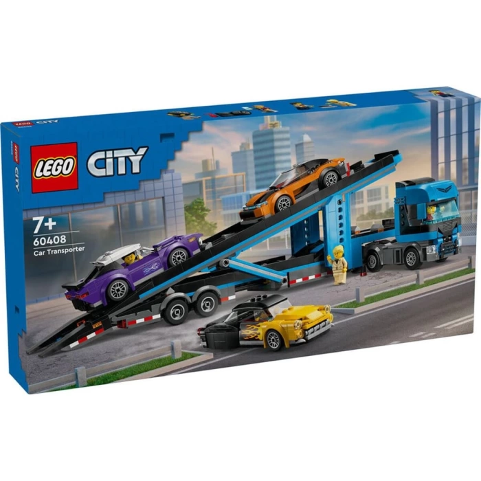 LEGO City Spor Arabalı Araç Taşıma Kamyonu 60408