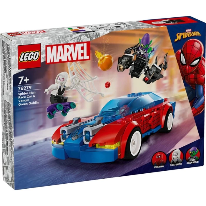 LEGO Marvel Örümcek Adam Yarış Arabası ve Venom Green Goblin 7627