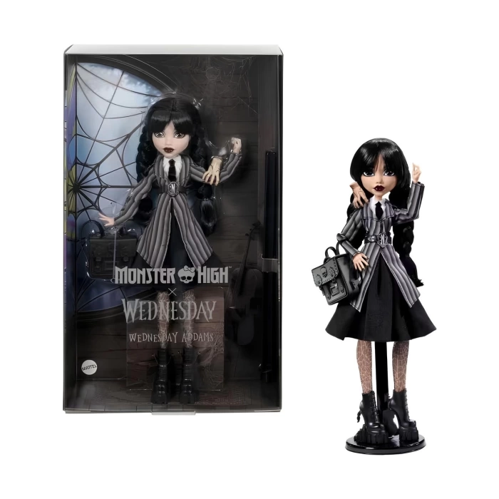 Monster High Monster High Wednesday Addams Okul Üniformalı Bebek HXJ04