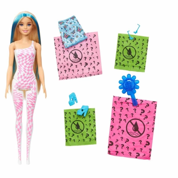 Renk Değiştiren Barbie Gökkuşağı Serisi Sürpriz Paket HRK06