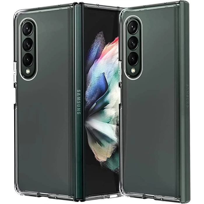 Samsung Galaxy Z Fold 4 Sert Kristal Kapak Koruma Kılıf - Şeffaf