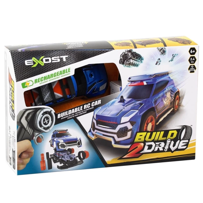 Silverlit Exost Build 2 Drive Kumandalı Yarış Aracı Kiti Mavi