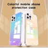 İphone 11 Pro Max Parlak Rainbow Holografik Kamera Korumalı Sert Kılıf