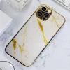 İphone 13 Pro Marble Case Mermer Desenli Cam Telefon Kılıfı