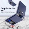 Samsung Z Flip 3 Yüzüklü Standlı Mat Kılıf&Kapak