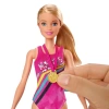 Barbie Seyahatte Yüzücü Barbie Oyun Seti - 30 cm Bebek