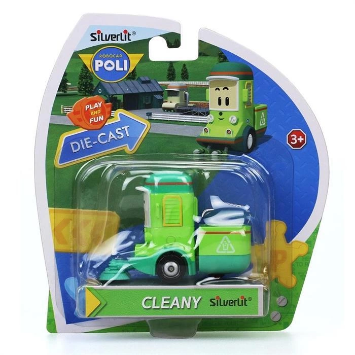 Robocar Poli Metal Araç Cleany Figür