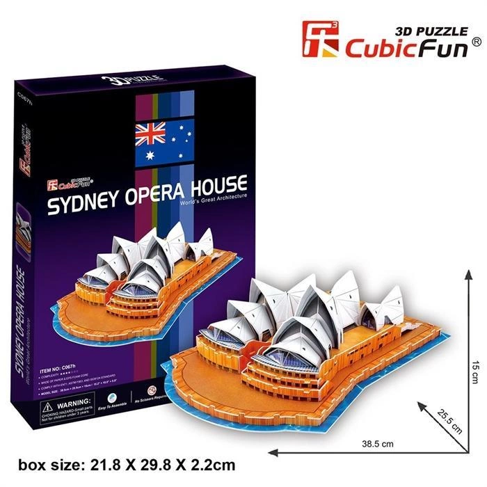 Cubic Fun 3D 58 Parça Puzzle Sydney Opera Binası - Avustralya