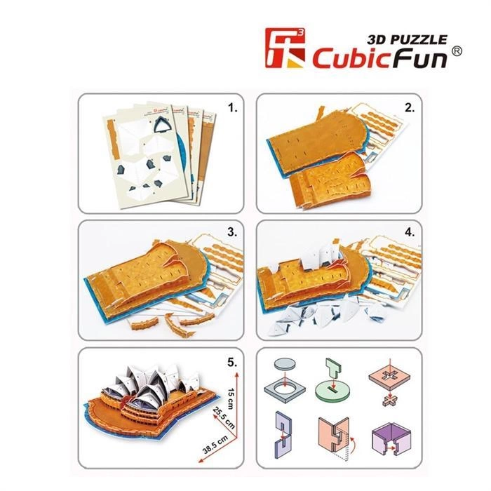 Cubic Fun 3D 58 Parça Puzzle Sydney Opera Binası - Avustralya