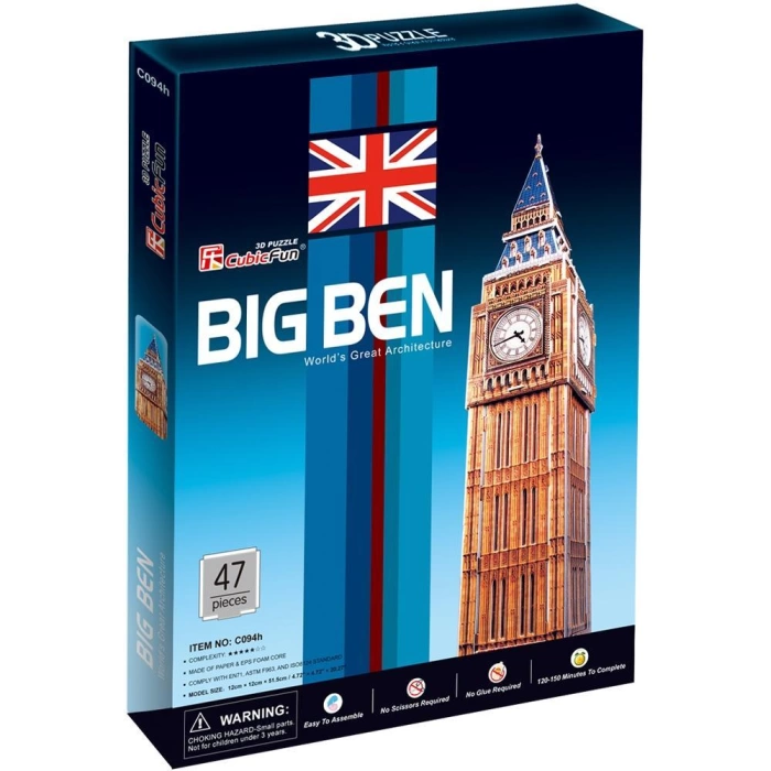 Cubic Fun 3D 47 Parça Puzzle Big Ben