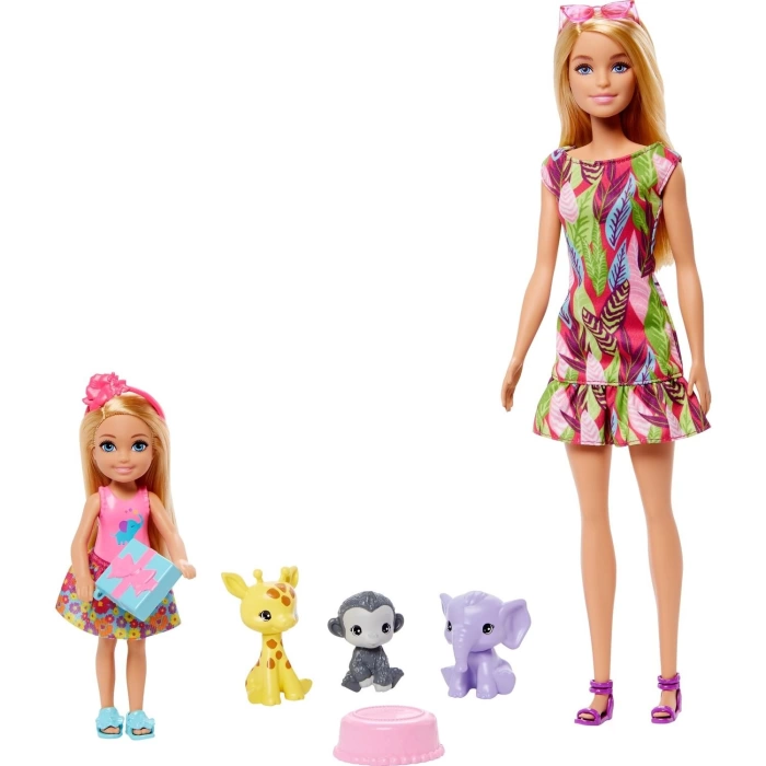 Barbie ve Chelsea Kayıp Doğum Günü Doğumgünü Oyun Seti Hayvan Figürleri ve Aksesuarları GTM82