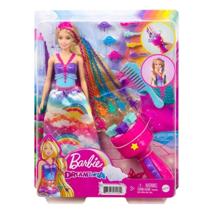 Barbie Dreamtopia Örgü Saçlı Prenses Bebeği