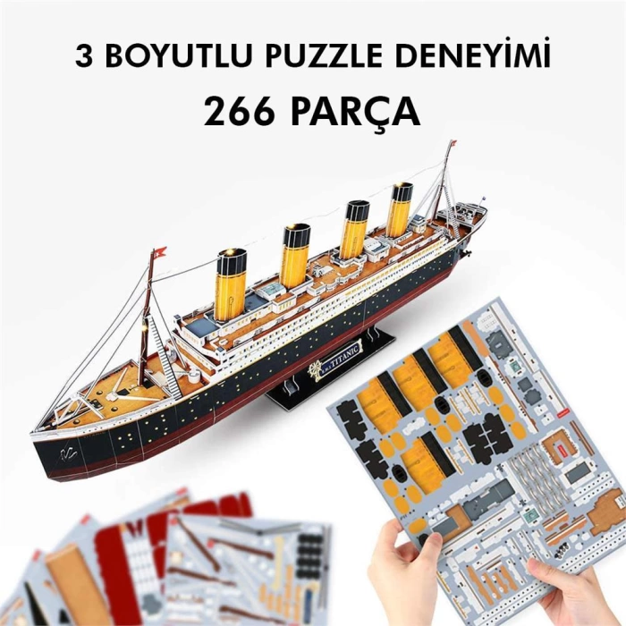 Cubic Fun Titanic Led Işıklı 3D Puzzle L521H