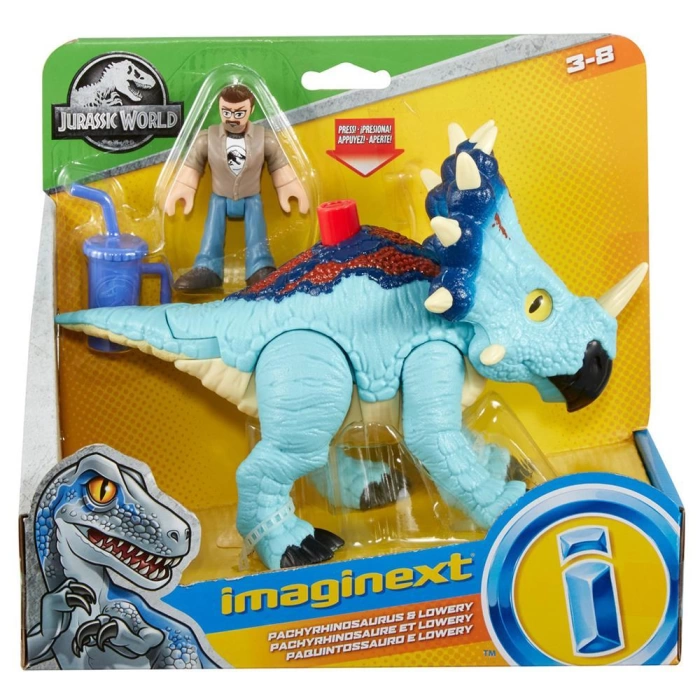 Imaginext Jurassic World Araçlar - Pachyrhinosaurus & Lowery