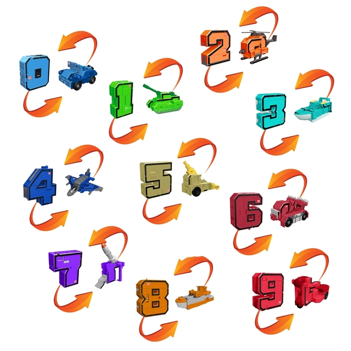 Pocket Morphers Dönüşebilen Numaralar 10lu Set