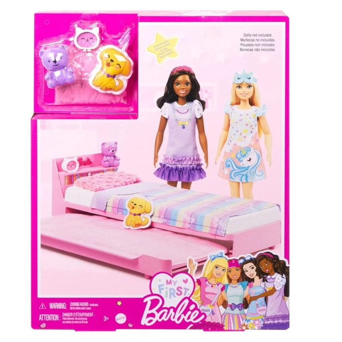 İlk Barbie Bebeğim - Barbienin Yatağı Oyun Seti HMM64