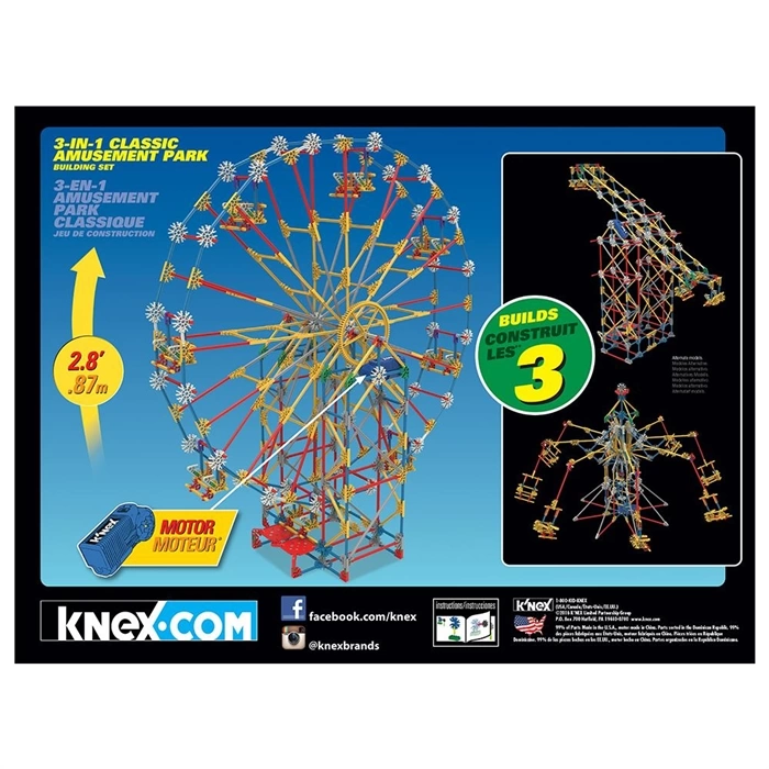 K’Nex 3-in-1 Klasik Lunapark Seti (Motorlu) Thrill Rides Knex 170