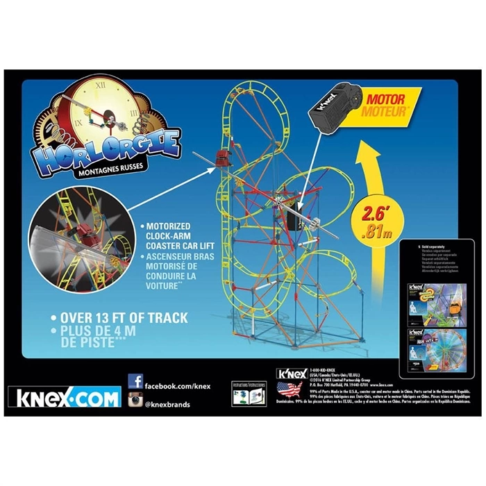 K’Nex Clock Work Roller Coaster Seti (Motorlu) Thrill Rides Knex